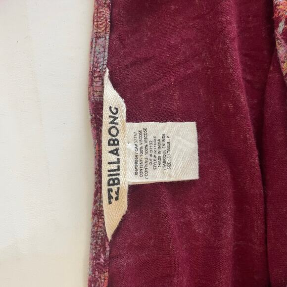 Billabong See the Sun Long Sleeve Bohemian Long Sleeve Romper Red - Size S - Picture 5 of 5